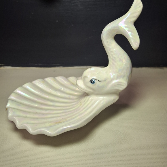 Iridescent Ceramic Dish with Engraving - Picture 3 of 5